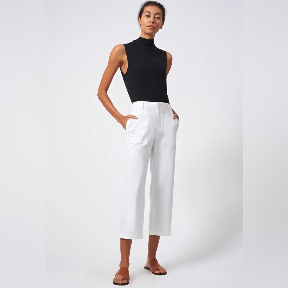KAL RIEMAN stovepipe crop pant in natural 8